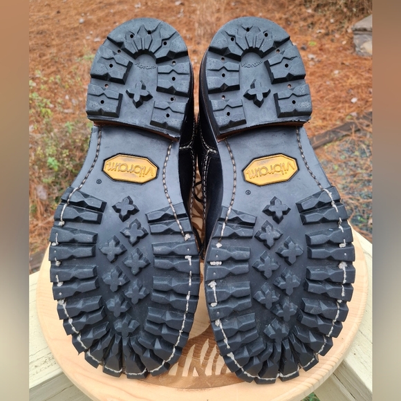 WESCO Men's Jobmaster Steel Toe 10 Inch Black Leather Lace-To-Toe Boots Size 10 - Picture 9 of 10